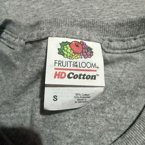 4 Fruit of the Loom Mens TShirt S Small Gray Plain Solid Tee Shirts - Picture 4 of 8